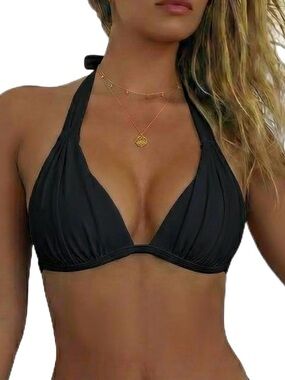 Firpearl Green Halter Bikini Top